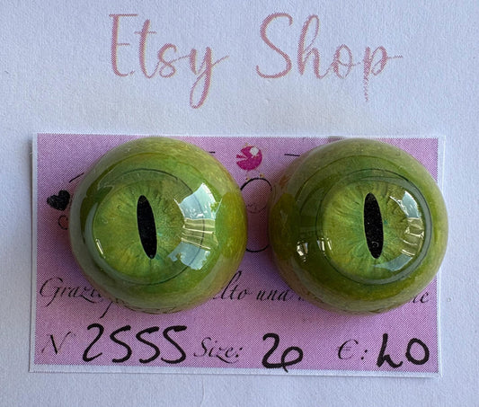 Gatto - 20 mm FLAT 2555 | Reborn Doll Eyes | CarolaCarollsEyes