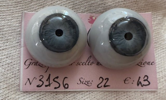 Grigio - 22 mm FLAT #3156 | Reborn Doll Eyes | CarolaCarollsEyes