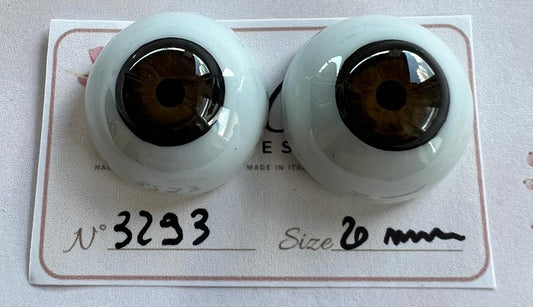 Marrone - 20 mm FLAT 3293 | Reborn Doll Eyes | CarolaCarollsEyes