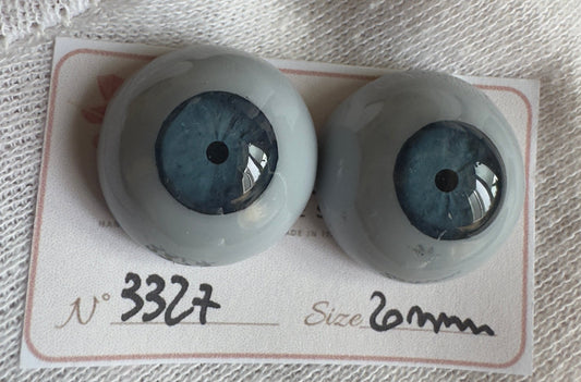 Grigio/Blu - 20 mm FLAT #3327 | Reborn Doll Eyes | CarolaCarollsEyes