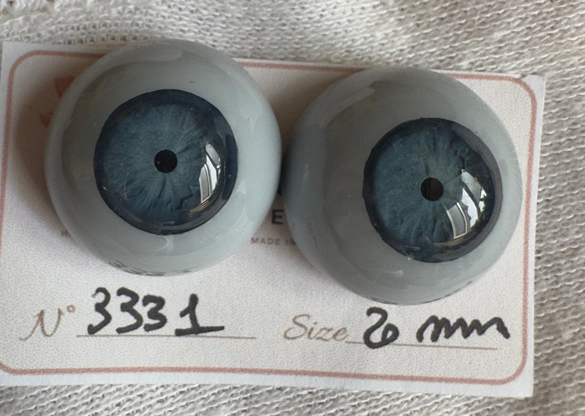 Grigio/Blu - 20 mm FLAT #3331 | Reborn Doll Eyes | CarolaCarollsEyes