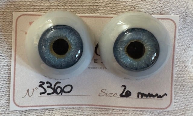 Azzurro - 20 mm FLAT #3360 | Reborn Doll Eyes | CarolaCarollsEyes