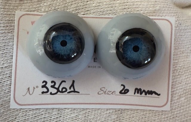 Blu - 20 mm FLAT #3361 | Reborn Doll Eyes | CarolaCarollsEyes