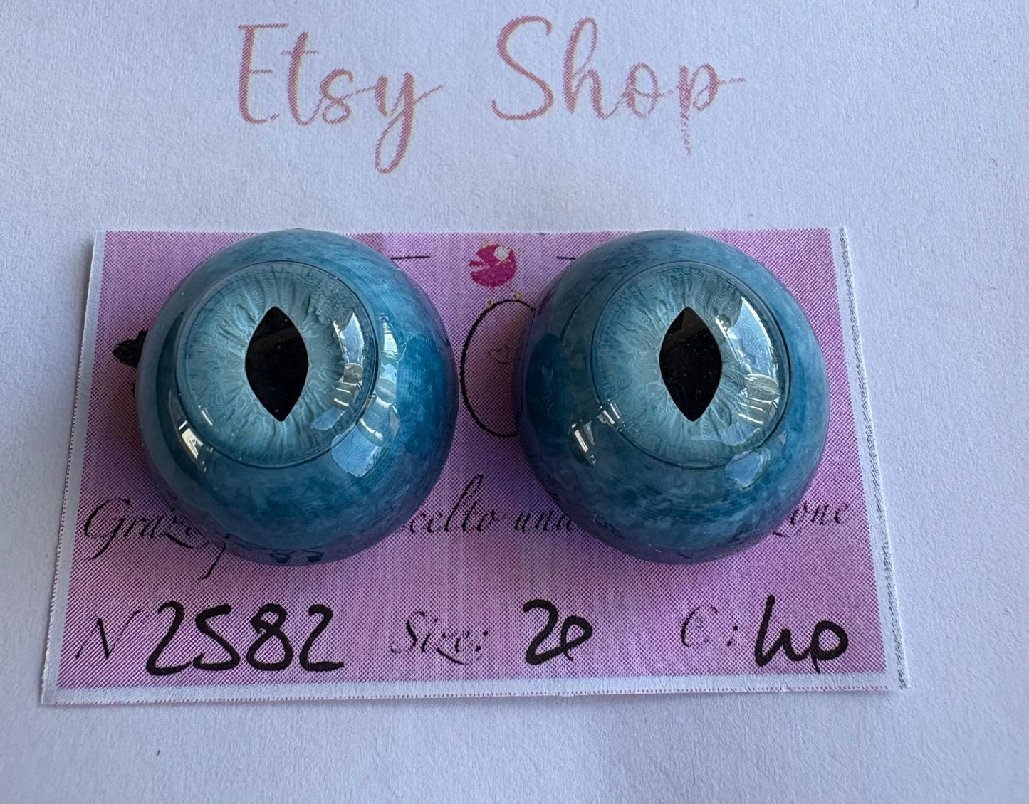 Gatto - 20 mm FLAT 2582 | Reborn Doll Eyes | CarolaCarollsEyes
