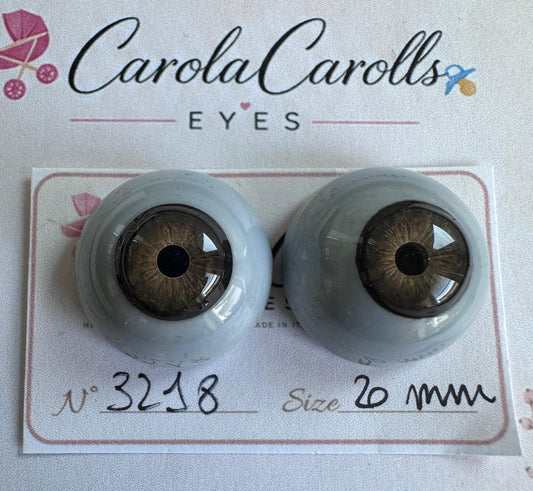 Marrone - 20 mm FLAT 3218 | Reborn Doll Eyes | CarolaCarollsEyes