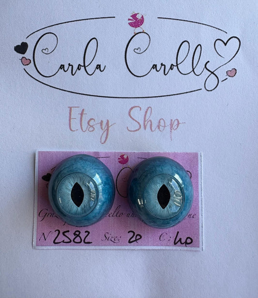 Gatto - 20 mm FLAT 2582 | Reborn Doll Eyes | CarolaCarollsEyes