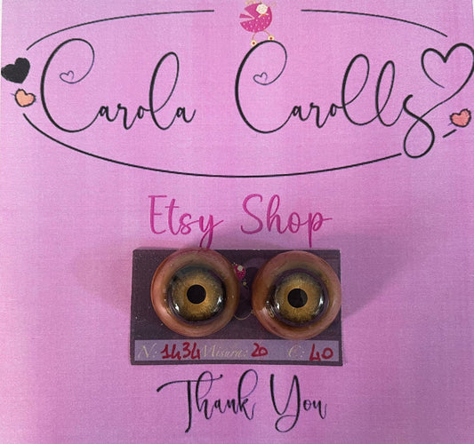 Monkey - 20 mm FLAT 1434 | Reborn Doll Eyes | CarolaCarollsEyes