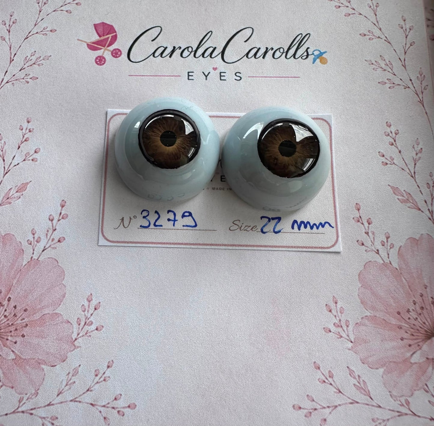 Marrone - 22 mm FLAT 3279 | Reborn Doll Eyes | CarolaCarollsEyes