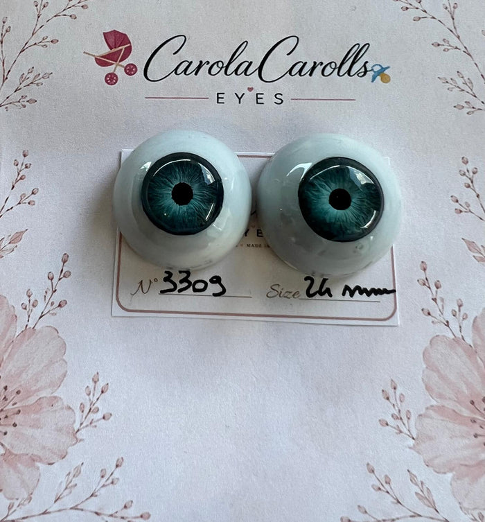 Azzurro - 24 mm FLAT 3309 | Reborn Doll Eyes | CarolaCarollsEyes