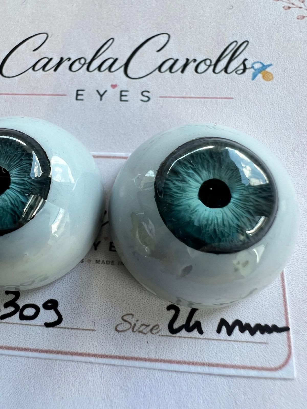 Azzurro - 24 mm FLAT 3309 | Reborn Doll Eyes | CarolaCarollsEyes