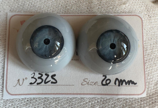 Grigio/Blu - 20 mm FLAT #3325 | Reborn Doll Eyes | CarolaCarollsEyes
