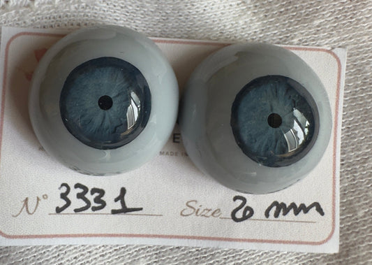 Grigio/Blu - 20 mm FLAT #3331 | Reborn Doll Eyes | CarolaCarollsEyes