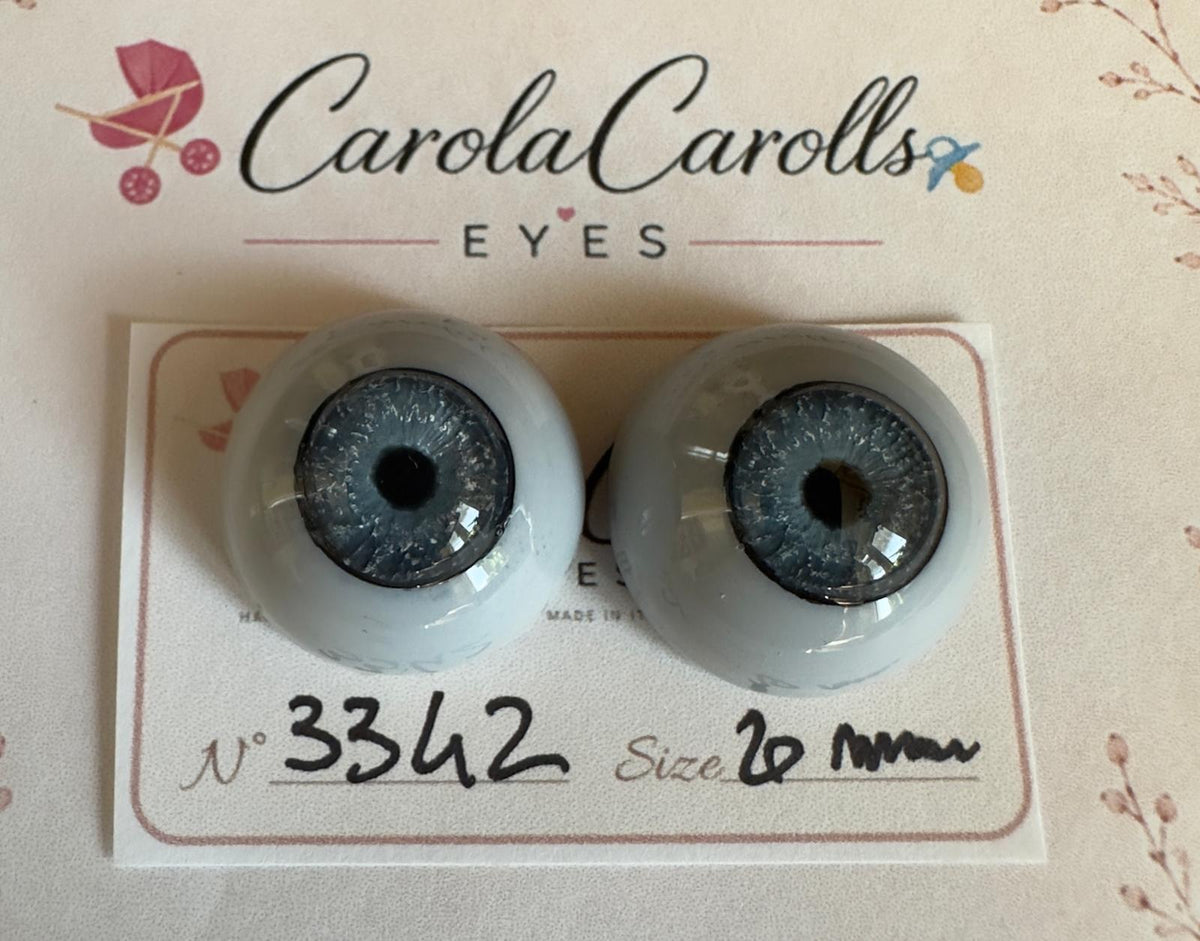 Azzurro - 20 mm FLAT #3342 | Reborn Doll Eyes | CarolaCarollsEyes