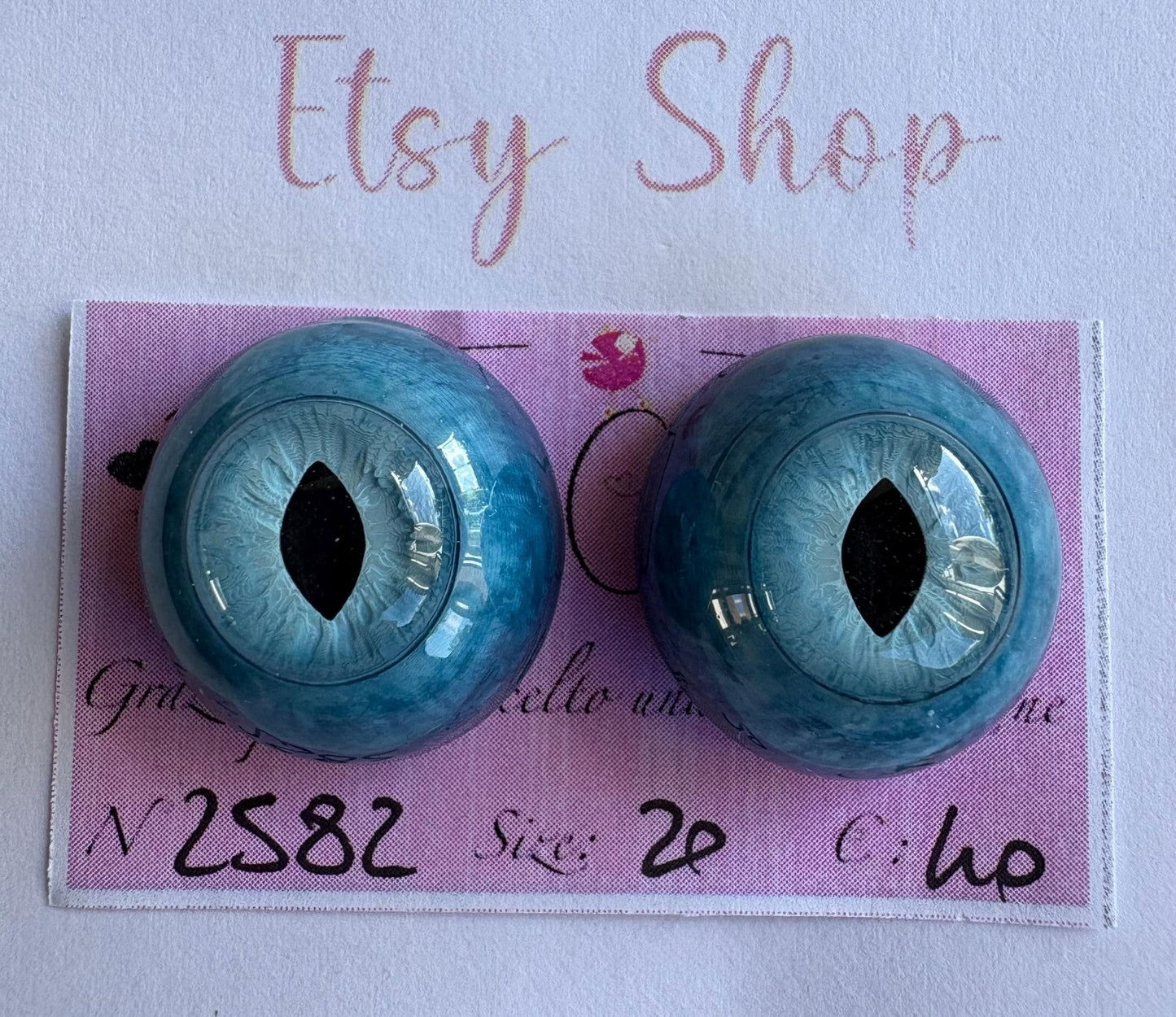 Gatto - 20 mm FLAT 2582 | Reborn Doll Eyes | CarolaCarollsEyes