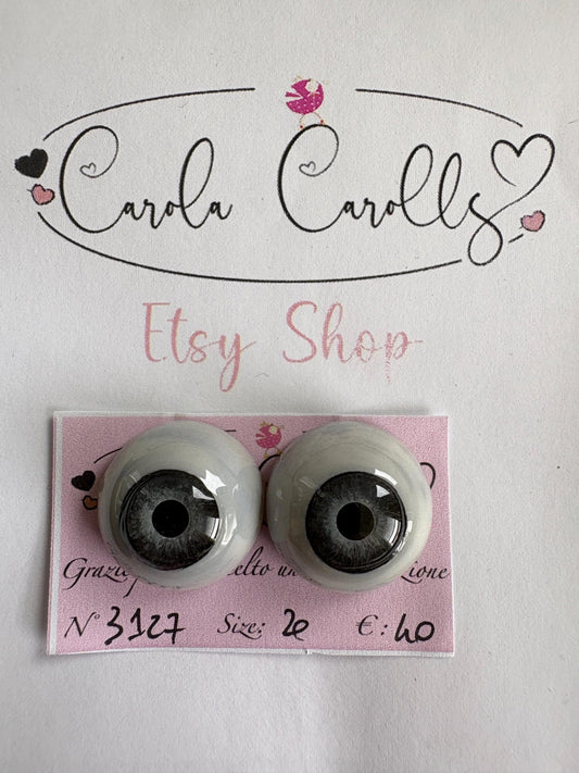 Grigio - 20 mm FLAT 3127 | Reborn Doll Eyes | CarolaCarollsEyes