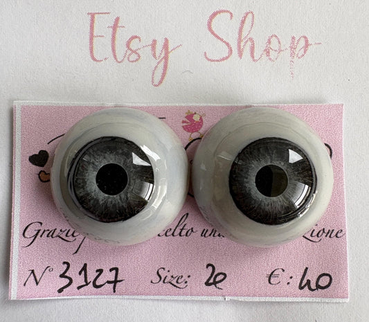 Grigio - 20 mm FLAT 3127 | Reborn Doll Eyes | CarolaCarollsEyes