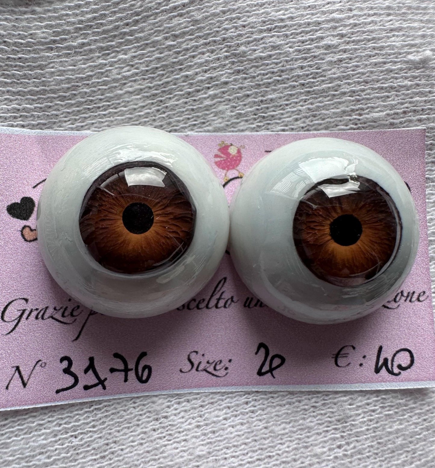 Marrone - 20 mm FLAT 3176 | Reborn Doll Eyes | CarolaCarollsEyes