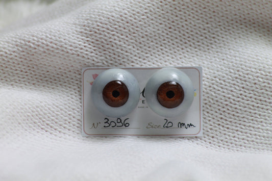 Marrone - 20 mm FLAT 3096 | Reborn Doll Eyes | CarolaCarollsEyes