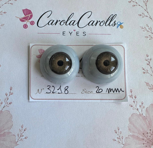 Marrone - 20 mm FLAT 3218 | Reborn Doll Eyes | CarolaCarollsEyes