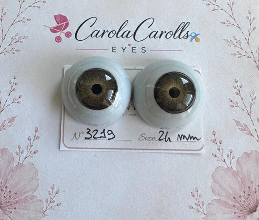 Marrone - 24 mm FLAT 3219 | Reborn Doll Eyes | CarolaCarollsEyes